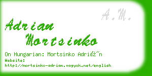 adrian mortsinko business card